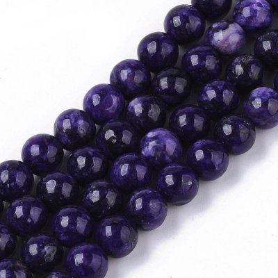 Přírodní čaroit - korálky, fialové, 6 mm – Hledejceny.cz