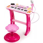 Eco Toys Klávesové varhany s mikrofonem mp3 růžové