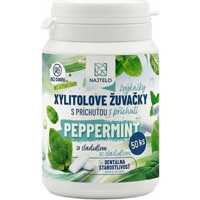 NAJTELO Žvýkačky s xylitolem bez aspartamu peppermint 75 g – Hledejceny.cz