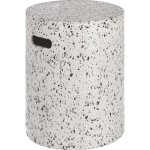 Kave Home Jenell 35 cm bílý cementový odkládací stolek – Hledejceny.cz