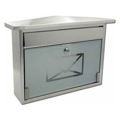 Poštovní schránka ROBIN šedá+sklo 285x360x80mm CH – Sleviste.cz