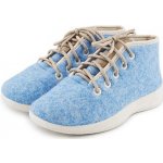 Vlnka vlněné zateplené kotníkové tenisky Woolee modrá – Hledejceny.cz