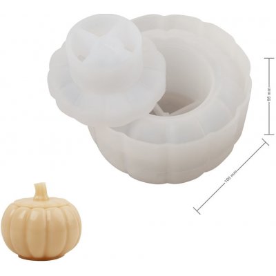 Manumi dvoudílná sada silikonových forem na odlévání kreativní hmoty 100x95 mm krabička s víčkem ve tvaru dýně 1 ks – Sleviste.cz