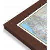 Nástěnné mapy National Geographic USA - nástěnná mapa Classic 110 x 77 cm Varianta: mapa v dřevěném rámu, Provedení: Pegi višeň