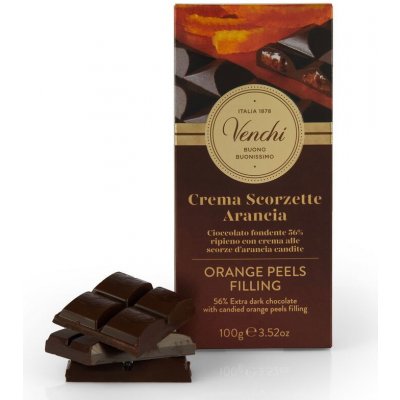 Venchi hořká 56% čokoláda s kakaovo-pomernačovým krémem 100 g – Zboží Mobilmania