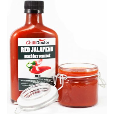 The chilliDoctor Red Jalapeno mash bez semínek 200 ml