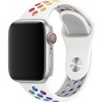 AW Sportovní řemínek na Apple Watch - Bílo-barevný Šířka uchycení řemínku: 38/40/41mm, Délka řemínku: Dámský - S/M (12 - 18cm) Bílo-barevný IR-AWSPRT28 – Zboží Mobilmania