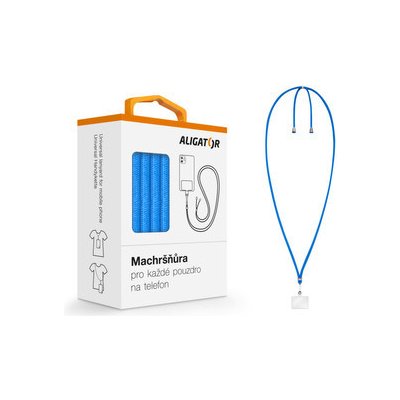 Univerzální šňůrka pro mobilní telefon Aligator Machršňůra, modrá – Zboží Živě