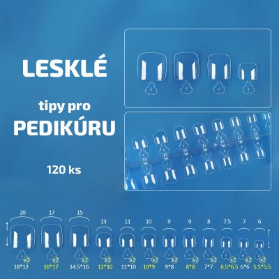 Koskoe Tipy na pedikúru lesklé 120 ks – Zbozi.Blesk.cz