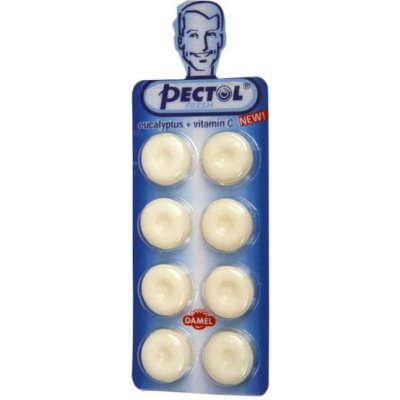 PECTOL Eucalyptový drops s vitaminem C v blistru 8 ks – Zboží Dáma