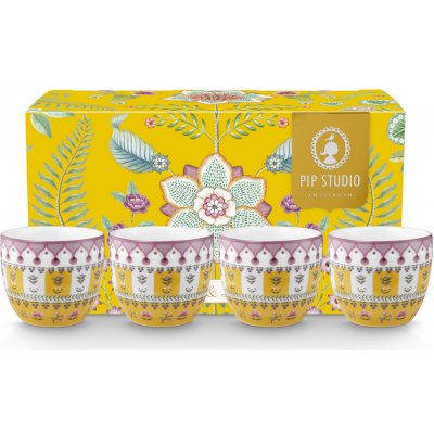 Pip Studio Lily Lotus sada kalíšků na vajíčko žlutá 4 ks – Zboží Dáma