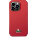 Pouzdro Lacoste Iconic Petit Pique Logo iPhone 14 Pro Max - červené