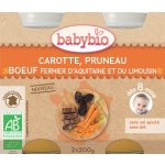 Babybio Mrkev a sušené švestky s hovězím masem 2 x 200 g – Zboží Dáma