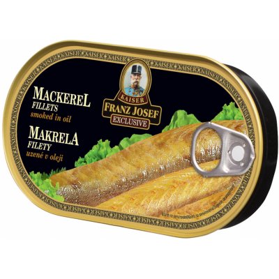 Kaiser Franz Josef Exclusive Makrela uzené filety v oleji 170 g – Zboží Dáma