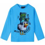 minecraft tričko Zombie a Chicken světle modrá dětské – Zboží Dáma