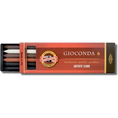 Koh-i-Noor Umělecké tuhy 6 ks 5,6 mm křída sepie uhel... – Zboží Dáma