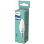 Philips žárovka LED svíčka, 5W, E14, studená bílá – Hledejceny.cz