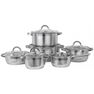 BestBerg 11 ks sada nerezových hrnců BBSC-11 – Zboží Dáma