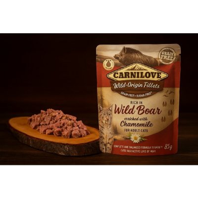 Carnilove Cat Wild Boar with Chamomile 85 g – Sleviste.cz