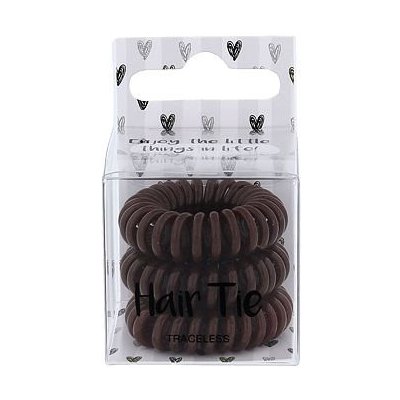 2K Hair Tie spirálovité gumičky do vlasů 3 ks brown pro ženy – Sleviste.cz