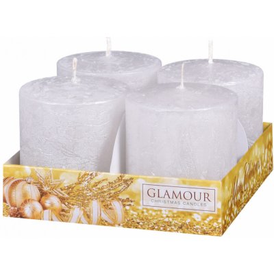 Nohel Garden Svíčky adventní rustikální metalická d6x7cm 4ks | Zboží Auto