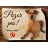 Autovýbava Sport hobby Cedulka Německý pinč Pozor pes zákaz 20 x 15 cm