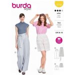 Střih Burda žlutý 5718 - kalhoty marlene se širokými nohavicemi, šortky – Zboží Mobilmania