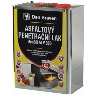 Den Braven - Asfaltový penetrační lak DenBit ALP 300, plechový kanystr 9 kg, černý – Sleviste.cz