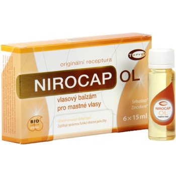 Topvet Nirocap OL Pro mastné vlasy ampule 6 x 15 ml