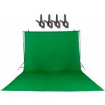 FILM-TECHNIKA Konstrukce na fotografické plátno ze 100% bavlny 3x4m + zelené foto pozadí + 4 x svorky – Zboží Mobilmania