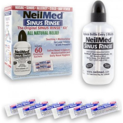 NeilMed Proplach nosu Sinus Rinse Izotonický láhev + 60 sáčků