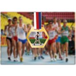 Akrylátová medaile Chůze Zlatá – Zboží Dáma
