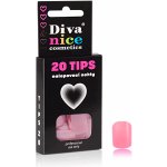 Diva & Nice Cosmetics Nalepovací umělé nehty TIPS 20 růžová baby pink 07 – Zboží Dáma