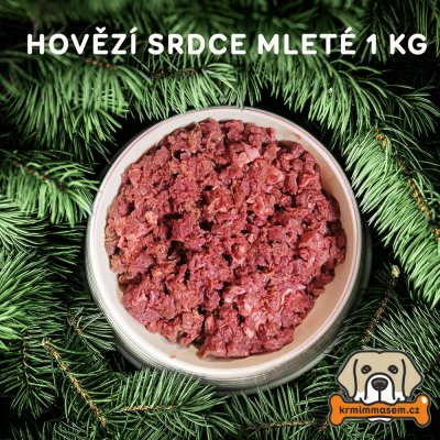 Krmimmasem.cz Hovězí srdce mleté 1 kg – Zbozi.Blesk.cz