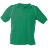Pánské Tričko JAMES & NICHOLSON Pánské triko Team Shirt JN386 Zelená Bílá