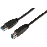 Digitus AK-300115-018-S USB 3.0 propojovací, type A - B M/M, 1.8m, černý