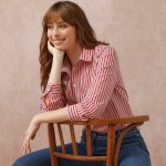 Pruhovaná košile na knoflíčky bílá/červená – Zboží Mobilmania