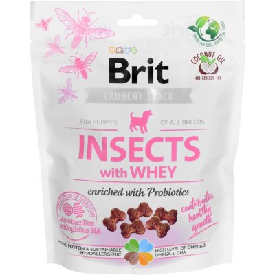 Brit Care Dog Crunchy Cracker Puppy Insects with Whey enriched with Probiotics 200 g – Zbozi.Blesk.cz