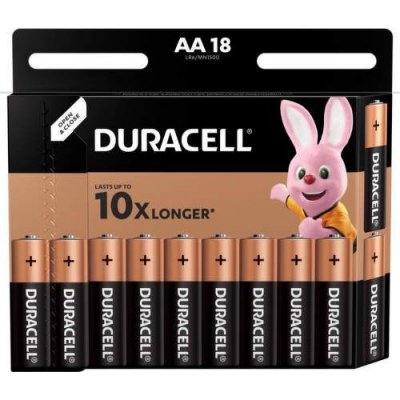 Duracell Baterie Basic AA 18 ks 10PP100003 – Zboží Mobilmania