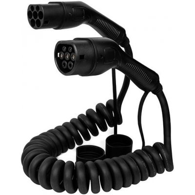 Auxus EV nabíjecí kabel pro elektromobily Typ2, kroucený, 22kW 3x32A 5m V1-32T-spiral-5m | Zboží Auto