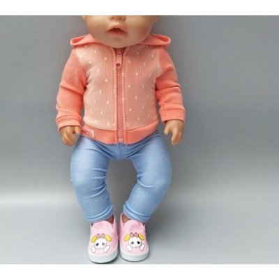 Baby Born Set mikina na zip a kalhoty pro panenku American girl a 43 cm od  235 Kč - Heureka.cz