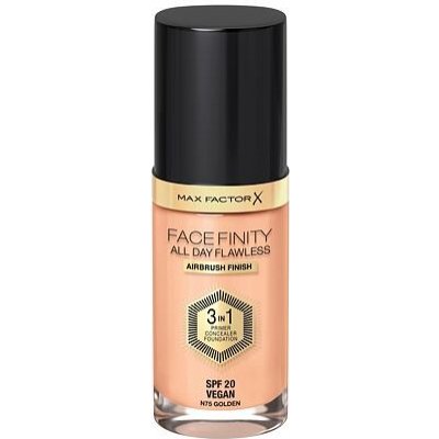 Max Factor Facefinity All Day Flawless SPF20 tekutý make-up s uv ochranou N75 Golden 30 ml – Zboží Mobilmania