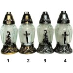 Svícen hřbitovní sklo/pvc 25cm – Zboží Dáma
