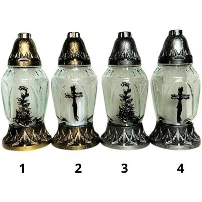 Svícen hřbitovní sklo/pvc 25cm – Zboží Dáma