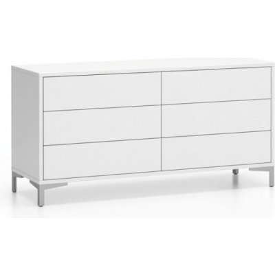 Plan Kancelářská policová komoda LAYERS, 6 zásuvek, bílá – Hledejceny.cz