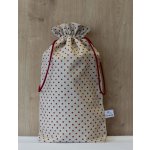 Pytlík režný s červenými puntíky velký – Zboží Dáma