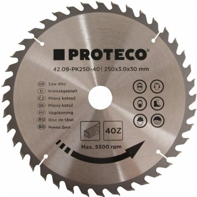 PROTECO Pilový kotouč SK 250x3.0x30 40z + redukce 30/20 mm – Zboží Dáma
