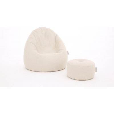 Mekem sedací vak Super 3XL obj. 330 L s podnožkou, mat.Nylon, barva bílá – Sleviste.cz