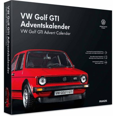 Franzis Franzis Verlag GmbH adventní kalendář Volkswagen VW Golf GTI se zvukem 1:43 – Zboží Mobilmania