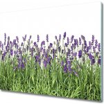 Sklenena krajeci deska Květiny z levandule 60x52 cm – Zboží Dáma